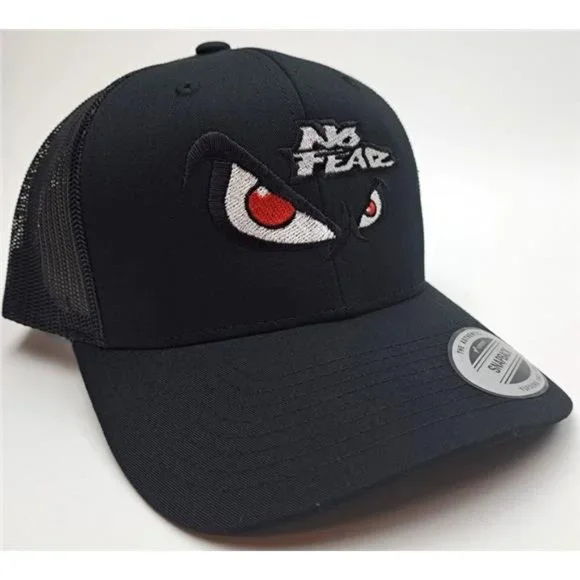 No Fear Angry Eyes 90s Skateboarding Skater Gifts Retro Vintage Style Hat Retro Vintage 90s No Fear Dangerous Sports Gear Snapback Hat / Cap  main image 3